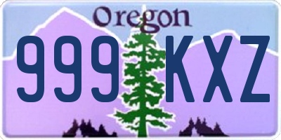 OR license plate 999KXZ
