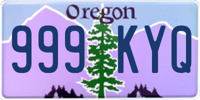 OR license plate 999KYQ
