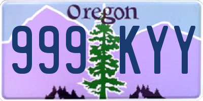 OR license plate 999KYY