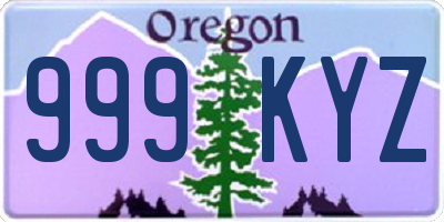 OR license plate 999KYZ