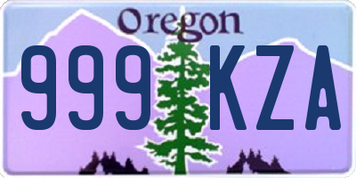 OR license plate 999KZA