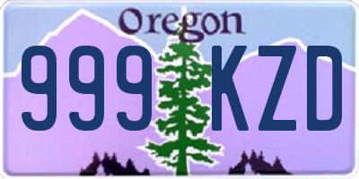 OR license plate 999KZD
