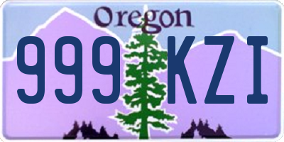 OR license plate 999KZI