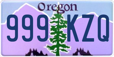 OR license plate 999KZQ