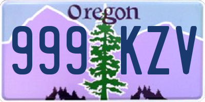 OR license plate 999KZV