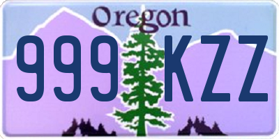 OR license plate 999KZZ