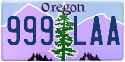 OR license plate 999LAA