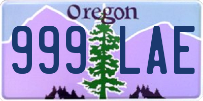 OR license plate 999LAE