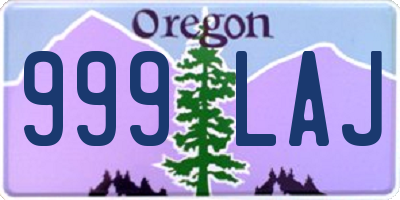 OR license plate 999LAJ