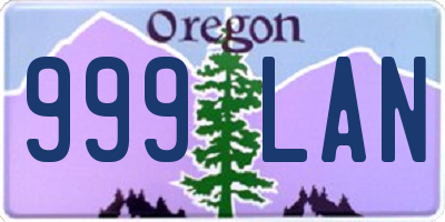 OR license plate 999LAN