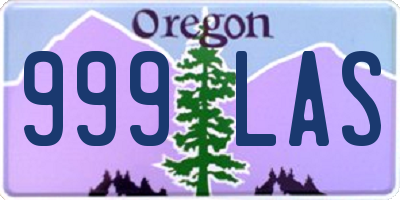 OR license plate 999LAS