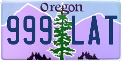 OR license plate 999LAT