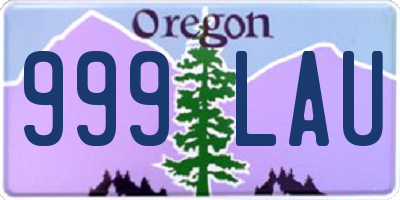 OR license plate 999LAU