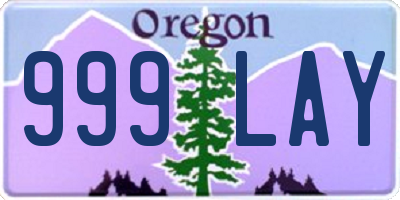 OR license plate 999LAY