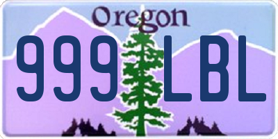 OR license plate 999LBL