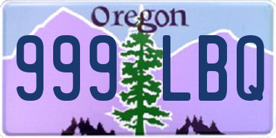 OR license plate 999LBQ