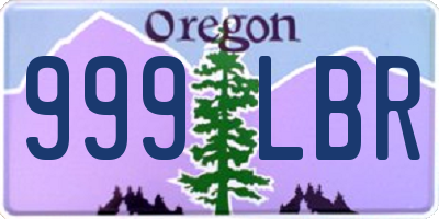 OR license plate 999LBR