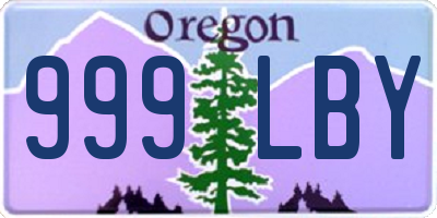 OR license plate 999LBY