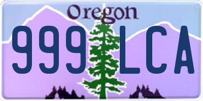 OR license plate 999LCA