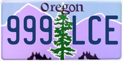 OR license plate 999LCE