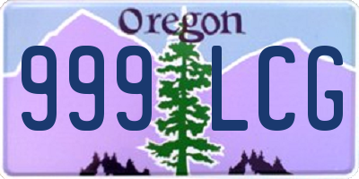 OR license plate 999LCG