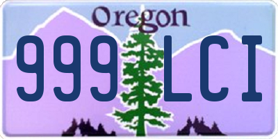 OR license plate 999LCI