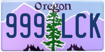 OR license plate 999LCK