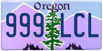 OR license plate 999LCL