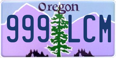 OR license plate 999LCM