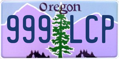 OR license plate 999LCP