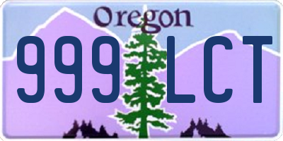 OR license plate 999LCT