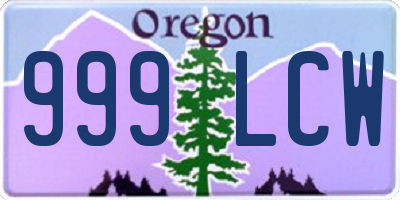OR license plate 999LCW