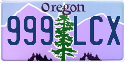 OR license plate 999LCX