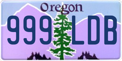 OR license plate 999LDB