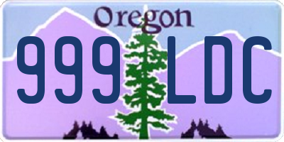 OR license plate 999LDC