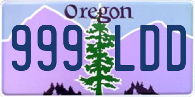 OR license plate 999LDD