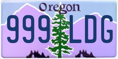 OR license plate 999LDG