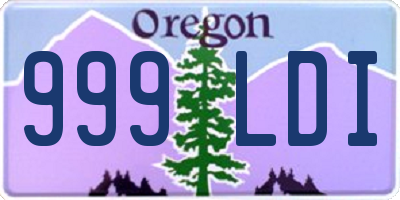 OR license plate 999LDI