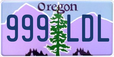 OR license plate 999LDL