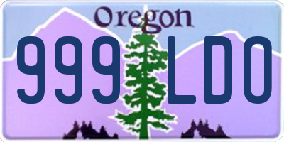 OR license plate 999LDO