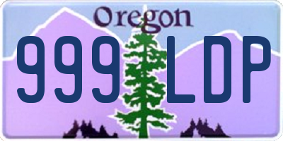 OR license plate 999LDP