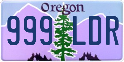 OR license plate 999LDR