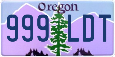 OR license plate 999LDT