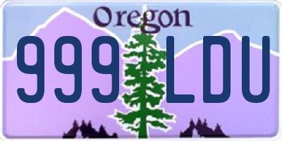 OR license plate 999LDU