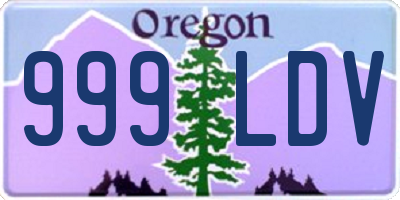 OR license plate 999LDV