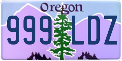 OR license plate 999LDZ
