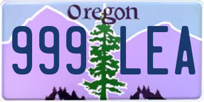OR license plate 999LEA