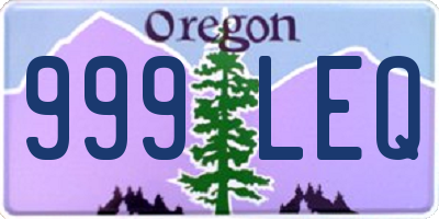 OR license plate 999LEQ