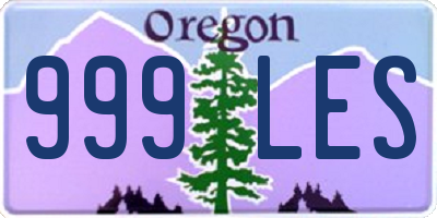 OR license plate 999LES