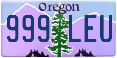 OR license plate 999LEU